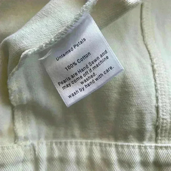 Untamed Petals Pearl Posy White Denim Jacket For Mrs. - Picture 14 of 14